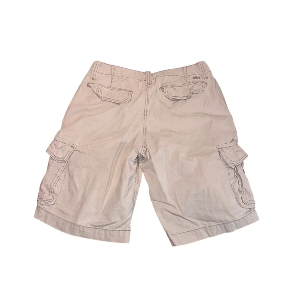 Aeropostale Mens Beige‎ Cargo Shorts Size 32 Khaki Cotton Utility Casual Summer